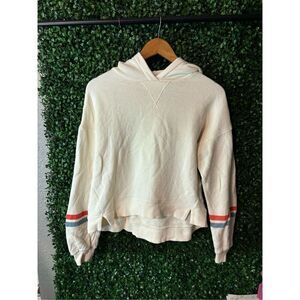 Madewell MWL Womens Airyterry Hoodie Sweatshirt Beige Size XS